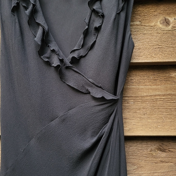 Vintage black silk dress size 2 - Picture 5 of 8